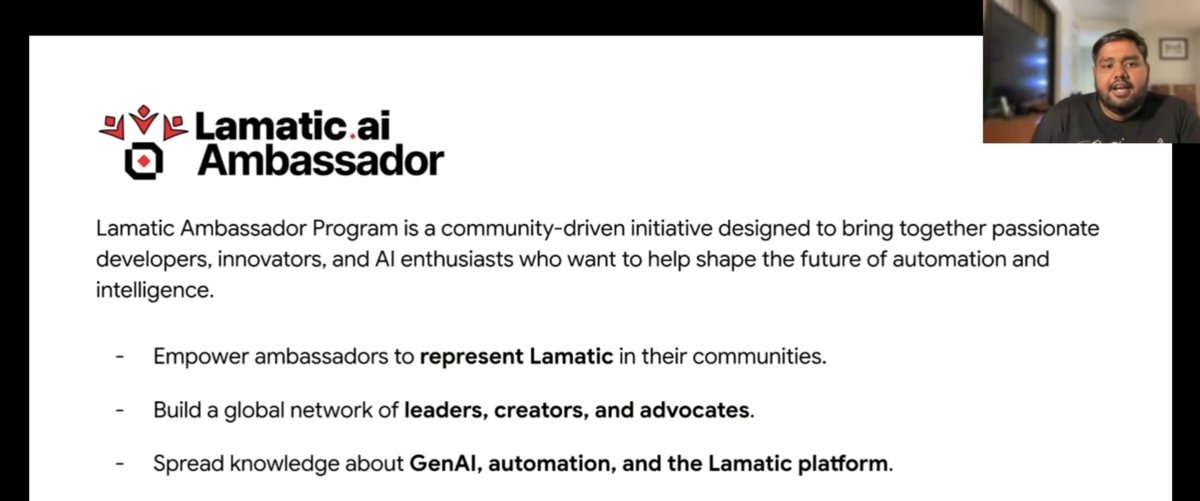 🎉Just came from the inaugural Lamatic Ambassadors meetup! Many thanks to <a href="/SVrijraj/">Vrijraj Singh</a> for pulling this outstanding group together!