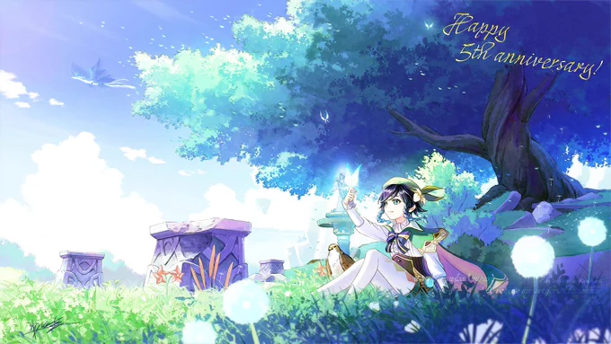 原神5周年おめでとう!!!! #原神5周年 #Genshinlmpact