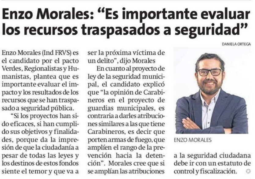 "Hay que evaluar el impacto y resultados de los recursos destinados a Seguridad Pública"

#enzoxtarapacá #VotaB54 #seguridadpública #Iquique #AltoHospicio #Tarapaca