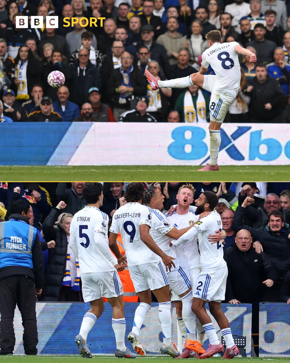 BBCMOTD's tweet photo. Sean Longstaff gets his first goal for Leeds - and WHAT a goal! 😲

#LEEBOU #BBCFootball https://t.co/kgxTXdi5RC