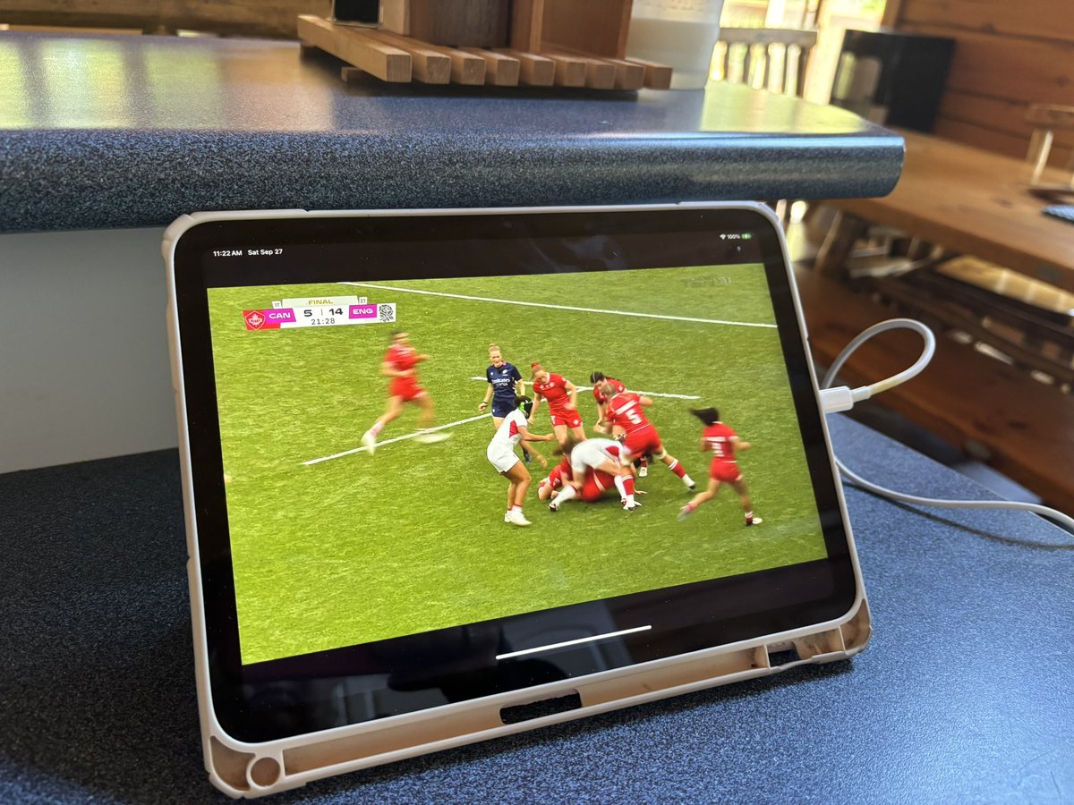 I’ve watched all of one rugby game in my life (just happened to be on TV when I was in a pub in London), but we’re watching every minute of the #RWC2025 finals. 🇨🇦🇨🇦