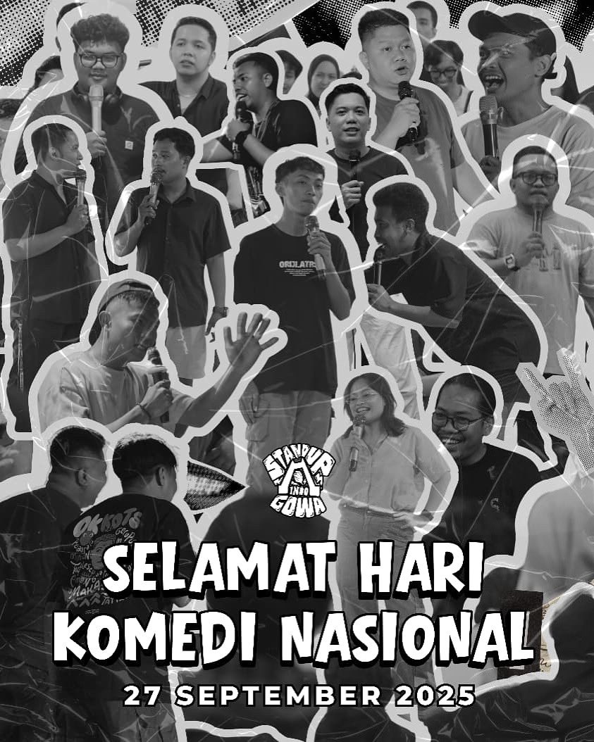 SELAMAT HARI KOMEDI NASIONAL‼️

Dari kami yang selalu mencoba untuk meng "KOMEDIKAN" segala sesuatu, Seperti yang tertuang dalam lirik lagu kami "kami disini ada tuk menemani, kemarilah karena kami ada tuk berbagi tawa serta kebahagiaan"

#Standupindogowa #rewakogowa
