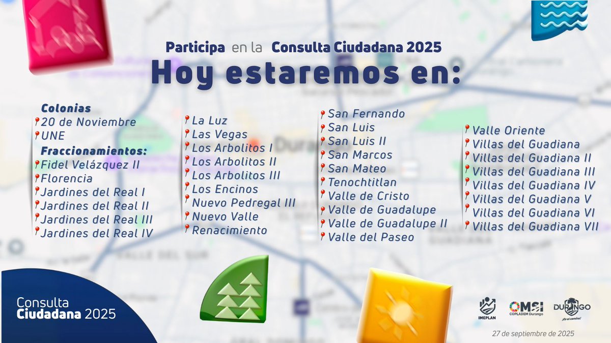 🚀 Hoy estaremos en: 

#ConsultaCiudadana2025