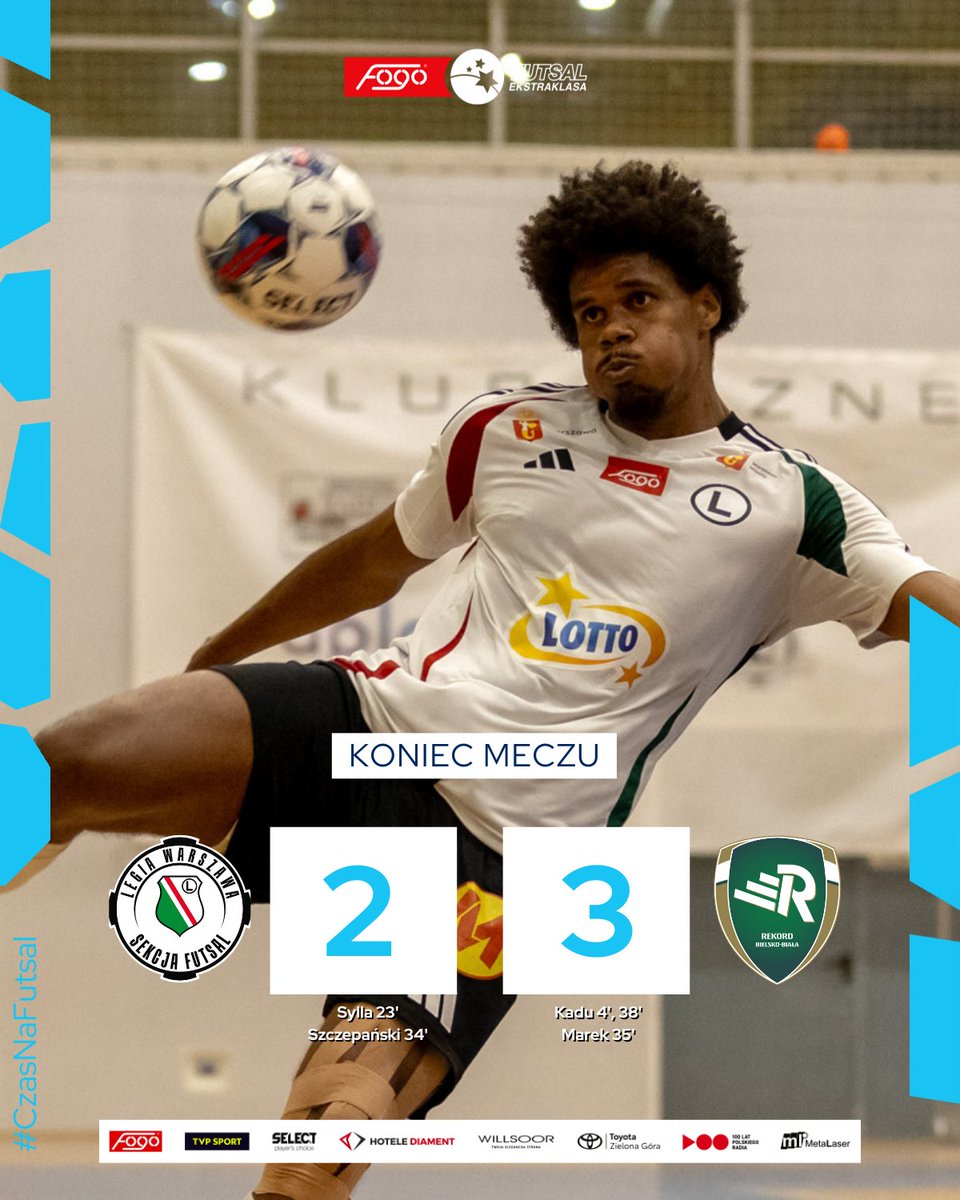 Oko za oko, ząb za ząb! 🫣 Wciąż niepokonany Rekord Bielsko-Biała zwycięża w stolicy z Legią Futsal 👏

📸 Kasia Dżuchil
—
🔚 #LEGREK 2:3
#CzasNaFutsal