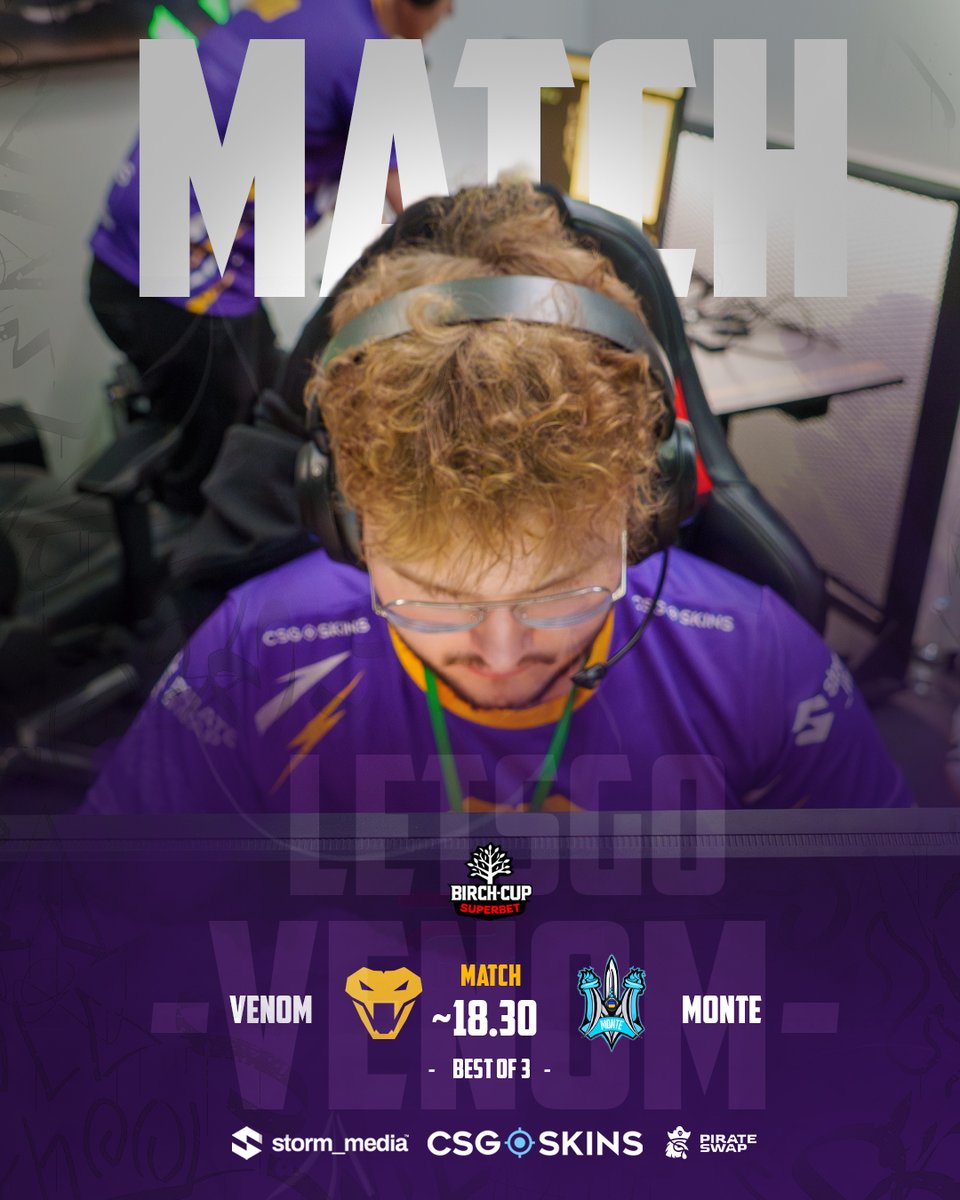 Team Venom (@vnm_cs) on Twitter photo Przed nami mecz o wszystko w <a href="/birchcup/">SUPERBET BIRCHCUP</a> . Zagramy BO3 przeciwko MONTE. Stawką jest awans do fazy play-in. Przegrany odpada z turnieju i kończy swoją przygodę w Gdańsku
VENOM vs <a href="/Monte_Esports/">MONTE ESPORTS 🇺🇦</a> 
~ 18.30! 🐍🐍
 #VENOM #BirchCup #CS2 Przed nami mecz o wszystko w <a href="/birchcup/">SUPERBET BIRCHCUP</a> . Zagramy BO3 przeciwko MONTE. Stawką jest awans do fazy play-in. Przegrany odpada z turnieju i kończy swoją przygodę w Gdańsku
VENOM vs <a href="/Monte_Esports/">MONTE ESPORTS 🇺🇦</a> 
~ 18.30! 🐍🐍
 #VENOM #BirchCup #CS2