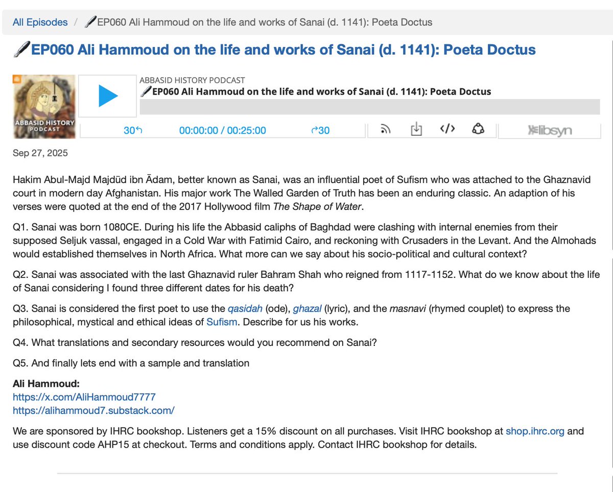 Abbasid History Podcast tweet media