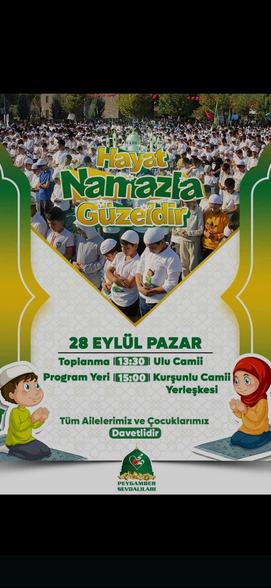Hayat namazla güzeldir programına herkes davetlidir...