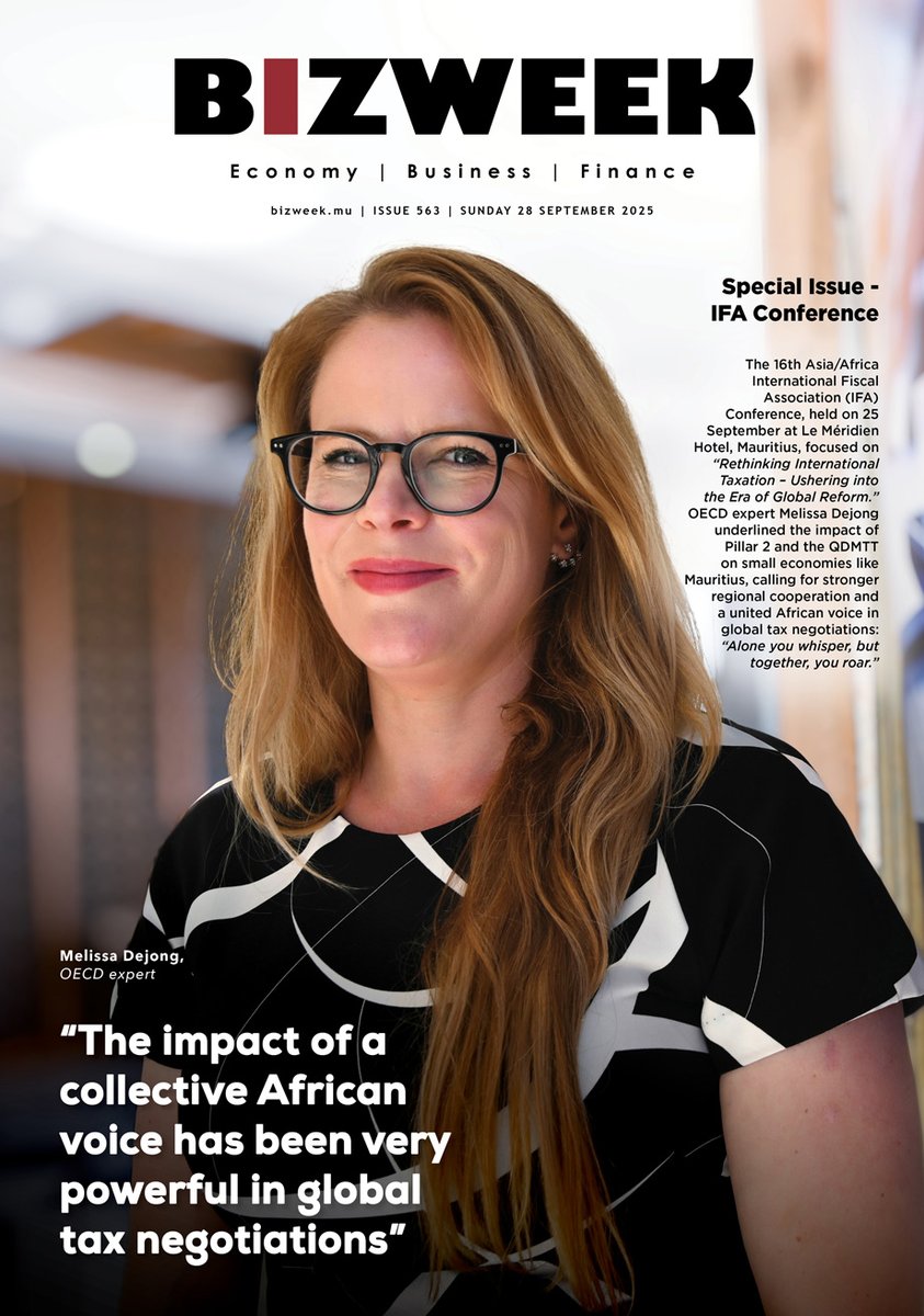 bizweekmu's tweet image. &quot;The impact of a collective African voice has been very powerful in global tax negotiations&quot; - Melissa Dejong,
OECD expert.

@ifa_mauritius  @OECD @IFAUSA

📖 Read the full article on: bizweek.mu

#BIZweek #Mauritius #Business #Economy #Diplomacy #Finance