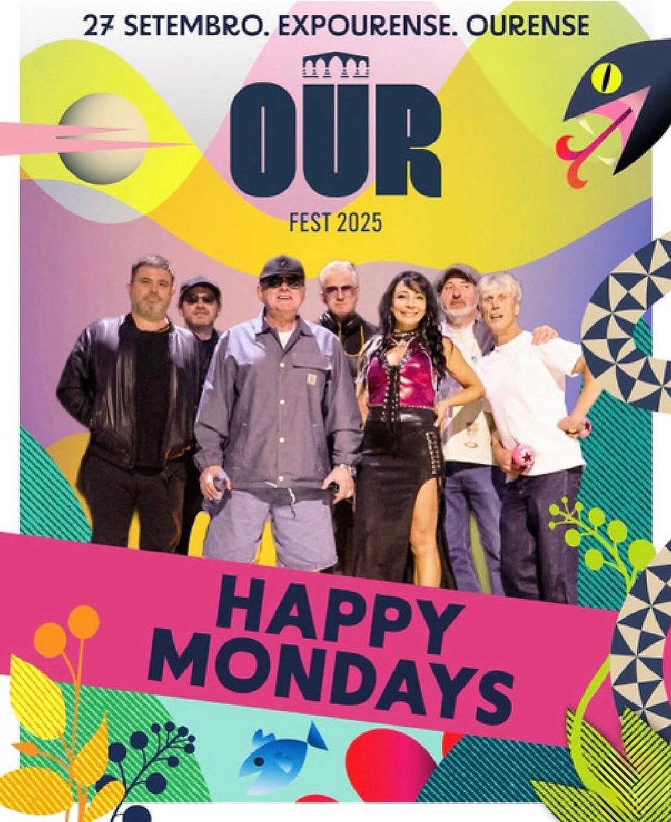officialswr's tweet photo. .
🇪🇸🇪🇸 OURENSE 🇪🇸🇪🇸
.
Tonight Happy Mondays play Our Fest in Ourense, Spain!!
.
🪇🕺🏻🥳
.
Tickets via link in bio 🎟️
.
#HappyMondays #OurFest #Spain #Livemusic
@ourfest_gal https://t.co/kr6wty3r8N