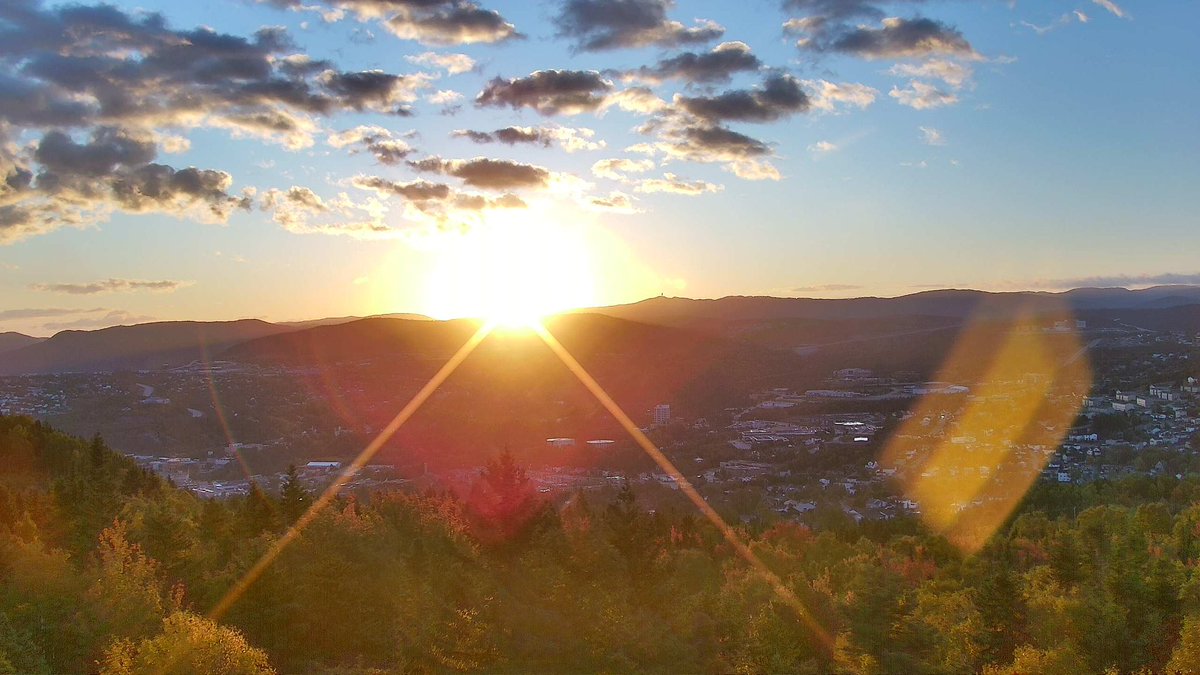 boiradio's tweet image. Another beautiful start to the day as captured by the BayFM Sky Cam. #cornerbrook