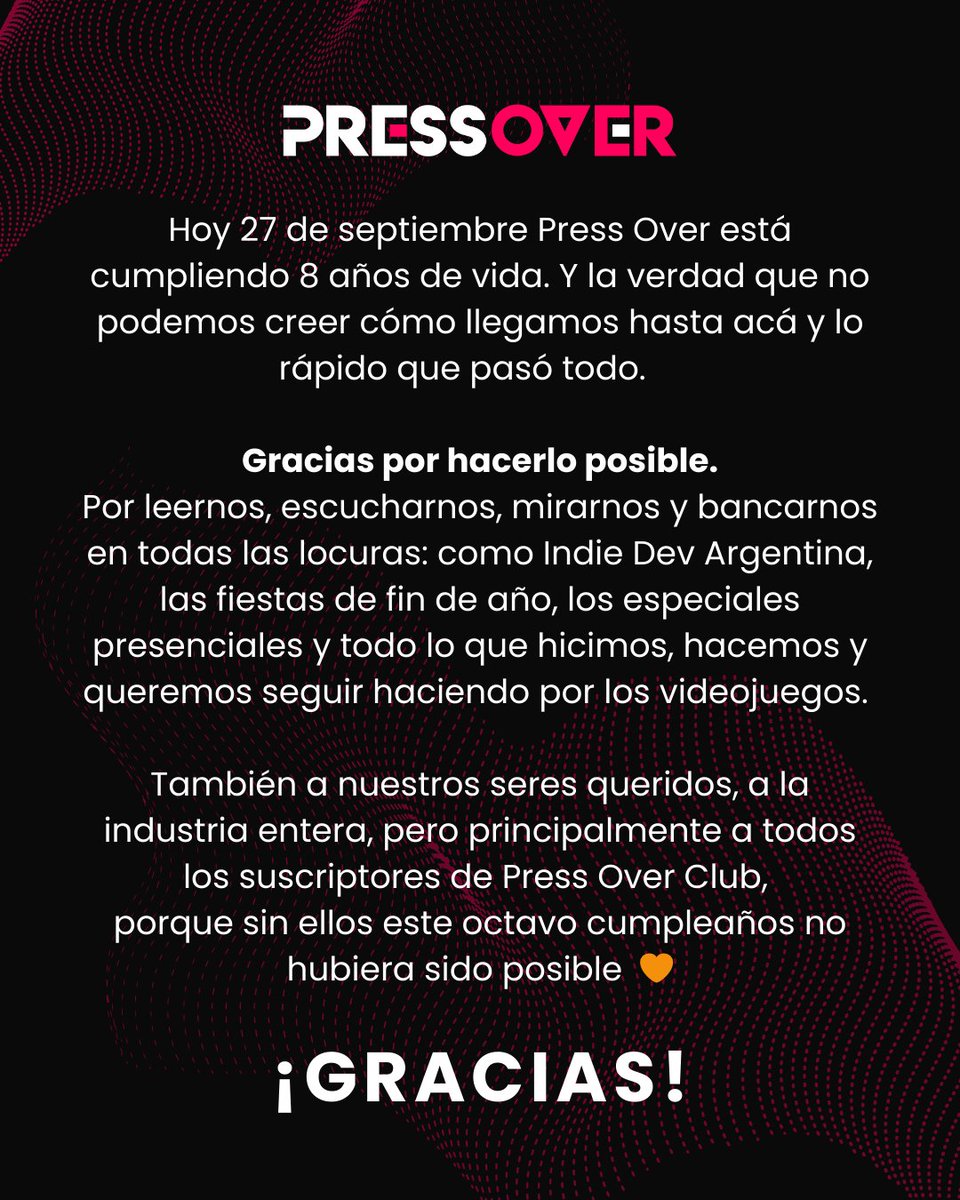 Hoy cumplimos 8 años de vida 🥹 Gracias por hacerlo posible ♥️