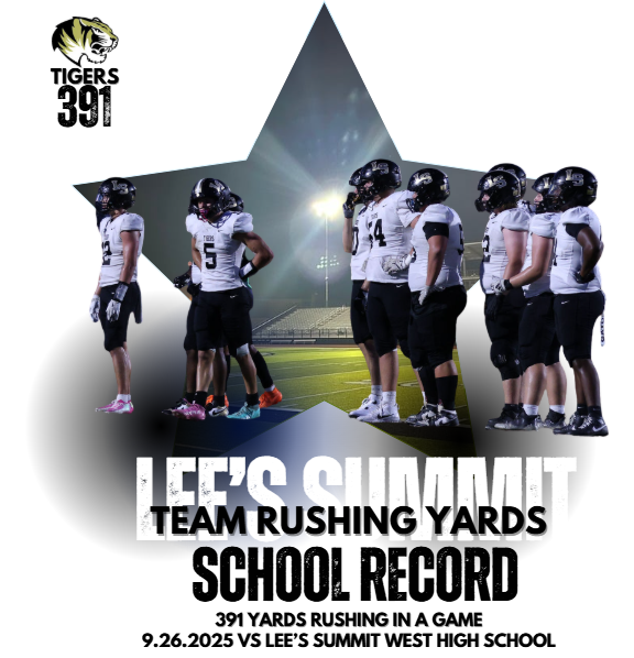 School Record Set last Night! 
391yard Rushing as a Team vs Lee's Summit West
Benassi: 155 - Fiene: 126 - Peyton Hatfield: 80 - Sauce: 30
#RunFastHitHard
<a href="/WOWKCfootball/">WOWKC</a> <a href="/PrepsKC/">PrepsKC</a> <a href="/810varsity/">810 Varsity</a>