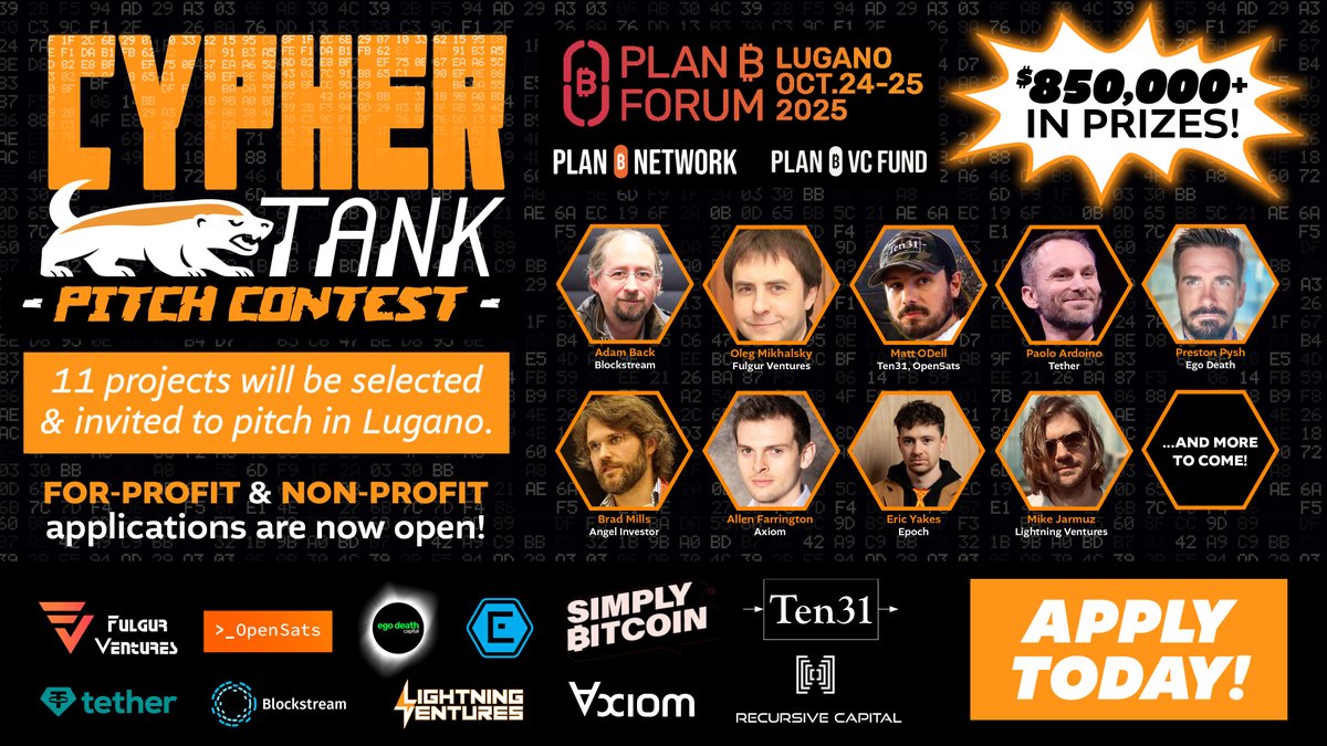 ltngventures's tweet image. We’re SO excited about this Shark Tank style pitch contest! The event will be recorded at @LuganoPlanB, edited, & globally distributed as a series of real TV episodes🤯
Finalists compete for $850k+ in investments & acceleration support.
Apply here👇🏻
forms.gle/uDB4kuoxBMrngQ…