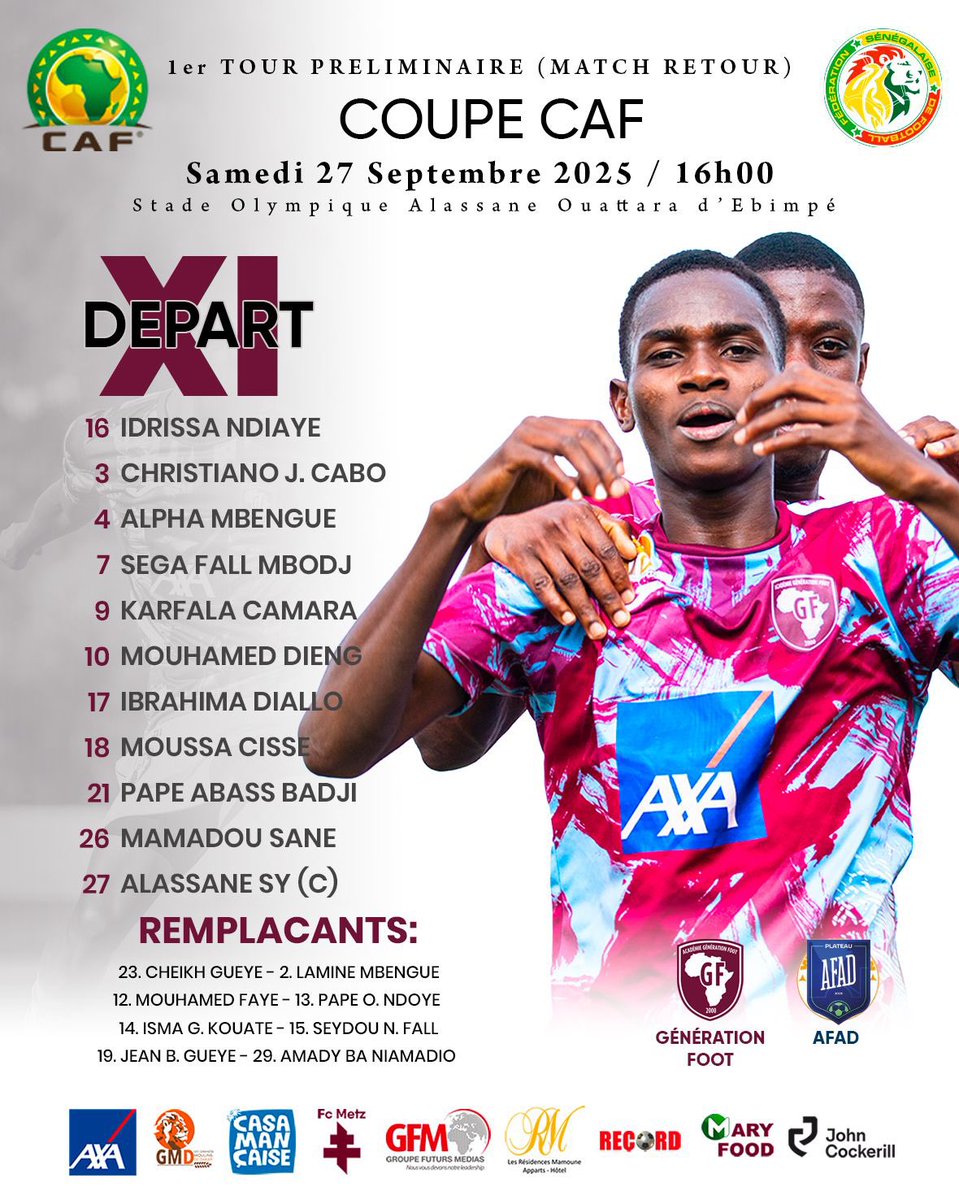 GFoot_Senegal's tweet photo. Notre XI de départ ⚪️🔴
#GF #generationfoot #cafanationscup #football #senegal https://t.co/P4LFYIMMkt