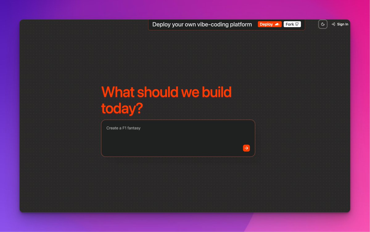 DataChaz's tweet image. Try it for yourself here:
build.cloudflare.dev
