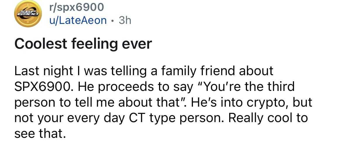 SPX6900 is currently going viral.

Nothing stops this train.