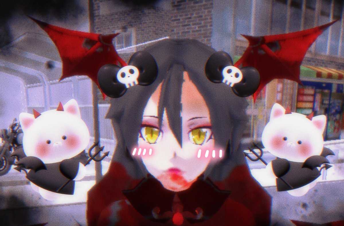 uo_ounanoda8's tweet photo. #HighSchoolSimulator🏫
返り血でサキュバスの衣装がまた違ったセクシーな衣装に変わったよ！🦇
血も滴るいい女だわ♥️ https://t.co/NBO1ViTI05