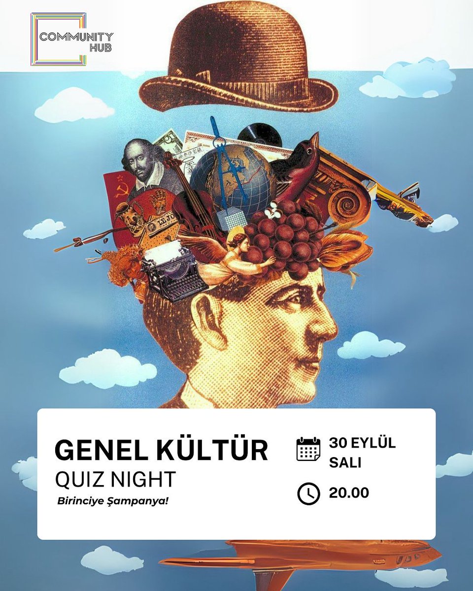 Genel Kültür Quiz Night 30 Eylül Salı günü Community Hub Alt Kat'ta!
Biletler: bubilet.com.tr/istanbul/etkin… 
#GenelKültür
