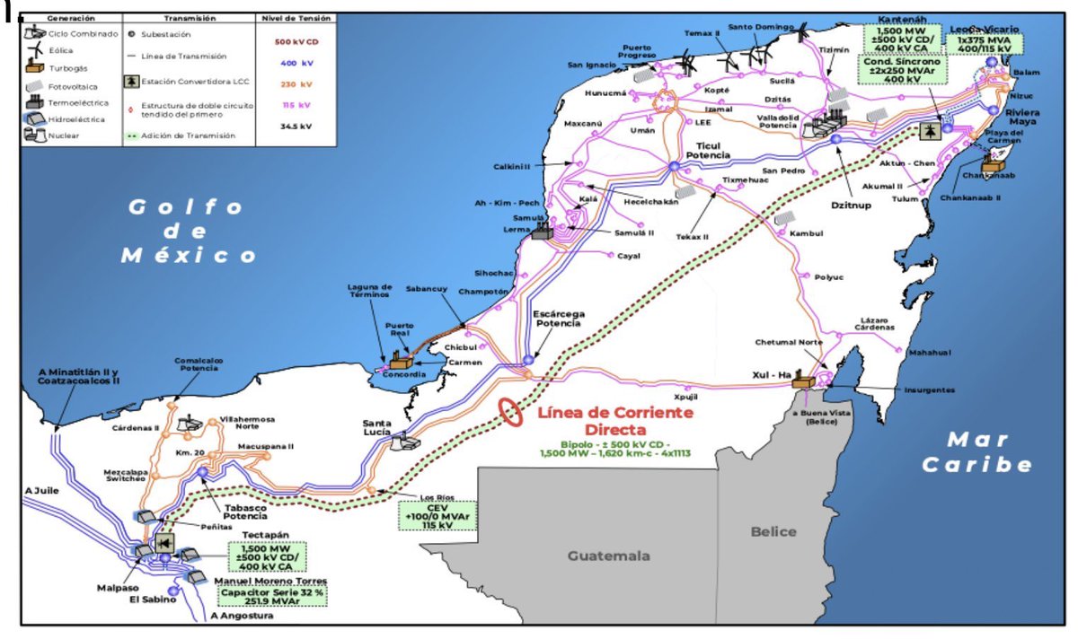 Este plano es de una línea de corriente directa de CFE que se planeó por años y siguió hasta 2018. 

En 2019 Fraudlett la cancela. 
Los apagones como el de ayer hubieran pasado a la historia con esta o con los cientos de MW de proyectos que se frenaron el sexenio pasado. También