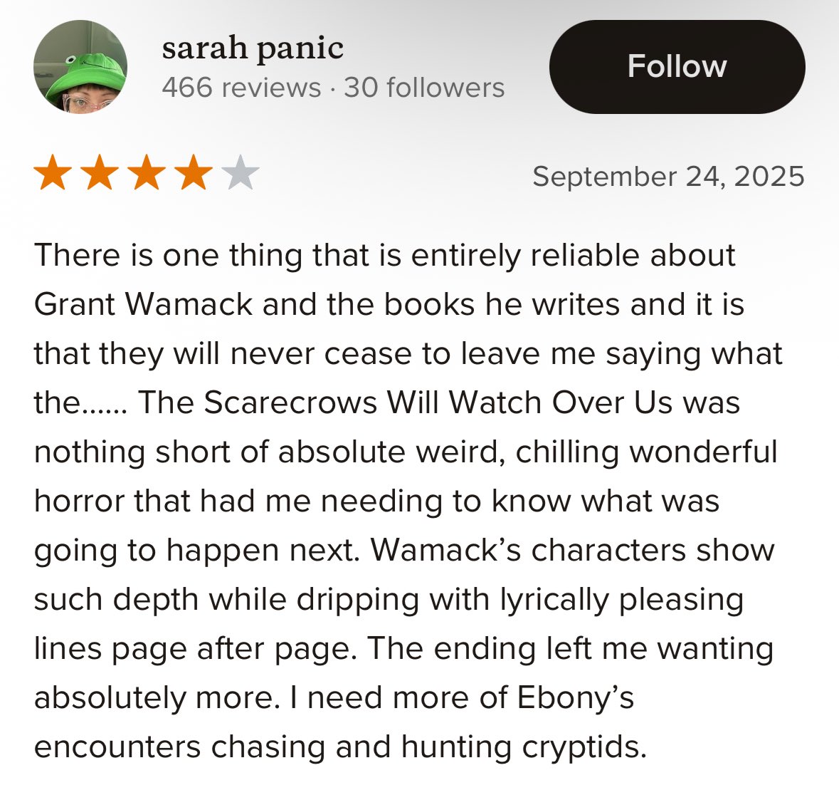 Book reviews for THE SCARECROWS WILL WATCH OVER US have been super positive so far 🧨🧨🧨