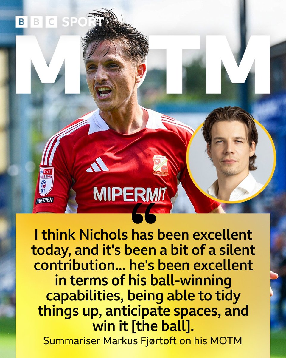 Summariser <a href="/MarkusFjortoft/">Markus Fjørtoft</a> has given his MOTM 🏅

Who was yours, Town fans? 🤔

#STFC #BBCFootball #BBCEFL