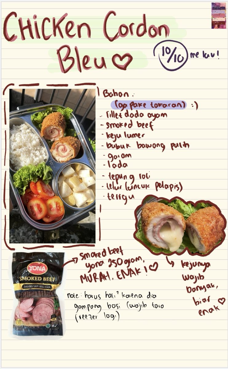 powderyperfume's tweet image. ❣️Thread resep andalan buat bekal ngantor🐥
(will be updated)
#bekalkantor #idebekalkantor #resepbekal 

1. Dimsum goreng keju lumer 
2. Chicken cordon bleu