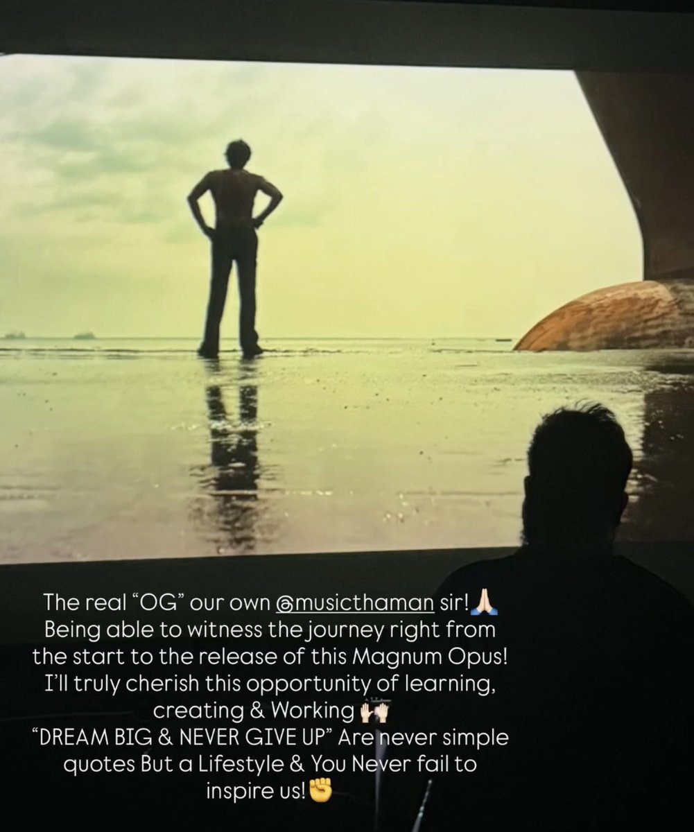 #OGMovie #OGBlockbuster #Thaman #OG 

Congratulations on the success sir🙏🏻🙌🏻 <a href="/MusicThaman/">thaman S</a>