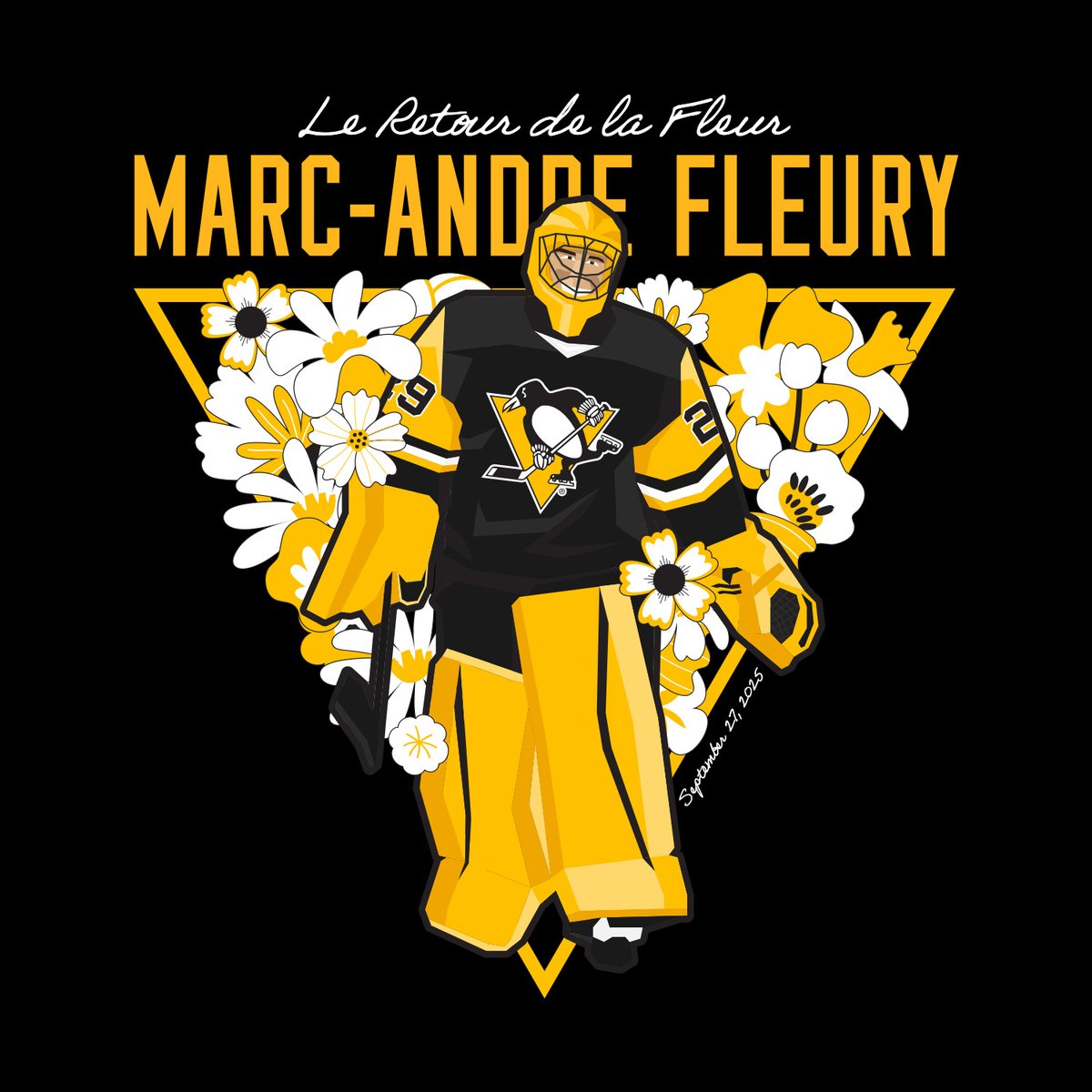 🌸 LE RETOUR DE LA FLEUR 🌸
The exclusive Marc-André Fleury tee is available NOW online + at PensGear.
👉 PensGear.com/Fleury25