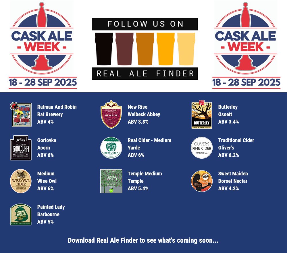 tonyatthehop's tweet image. On the bar today!
Beer Board: goo.gl/2RZNU6
#CaskAleWeek @caskaleweek @RatBrewery @WelbeckAbbeyBry @ossettbrewery @AcornBrewery @YardeCider @oliverscider @WiseOwlCiderLtd @CiderTemple @DorsetNectar #BarbourneCider 
#RealAleFinder ⁦@HullCAMRA⁩
