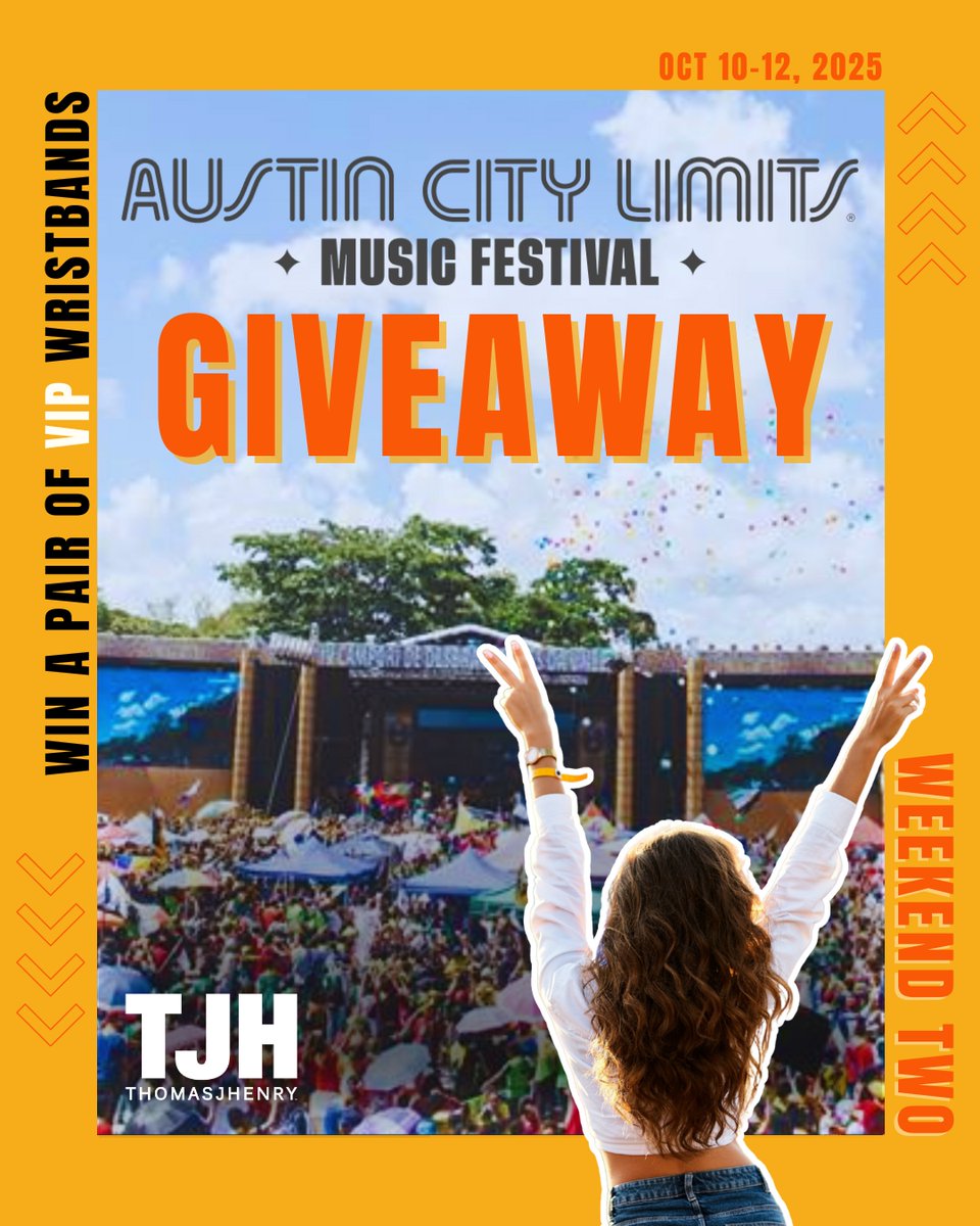 Summer’s not over until ACL says so. 🎶🔥 

We’re closing out festival season in a BIG way—by sending TWO lucky followers (+ their fest besties) to ACL Music Fest Weekend Two… VIP style. 💥

Because friends of TJH don’t just go to ACL, they roll VIP. 😎  bit.ly/tjhaclvipgivea…