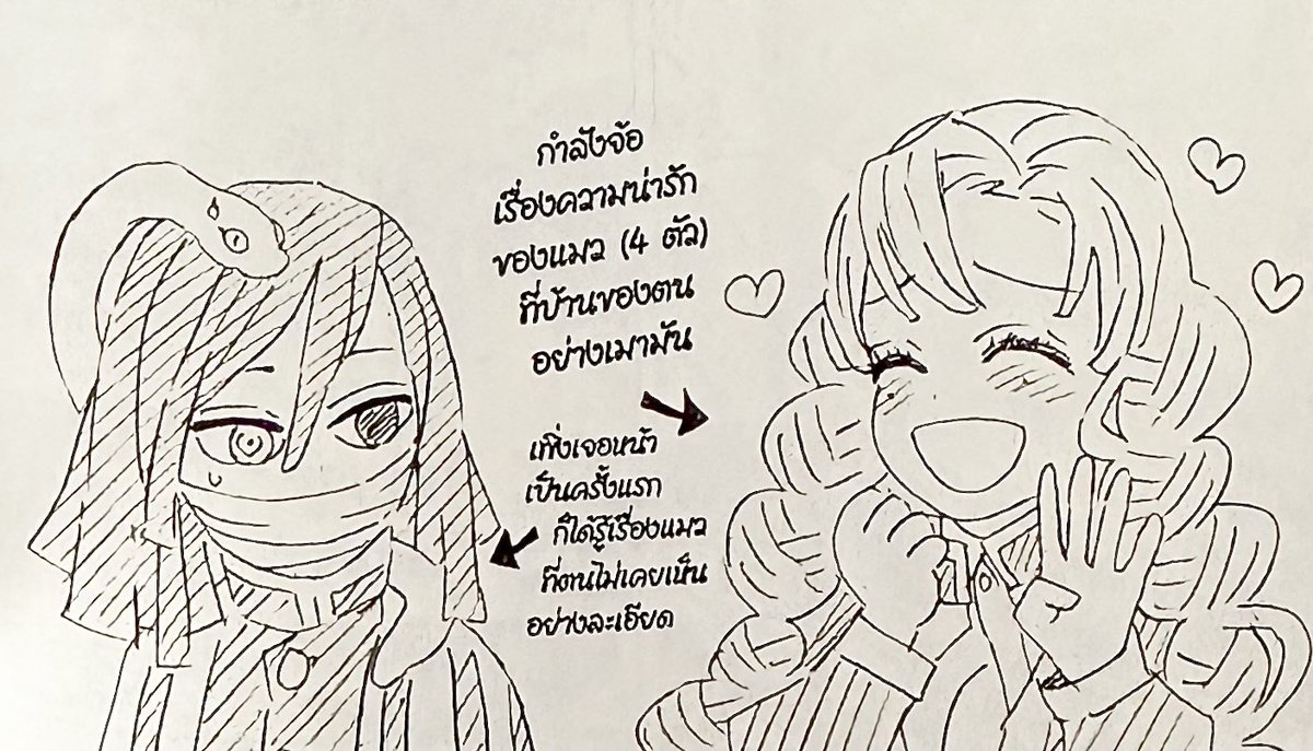 เธอบอกแมวที่บ้านน่ารักมาก ส่วนผมก็ตั้งใจฟังครับ น่ารักมากจริง ๆ หมายถึง คนเล่า