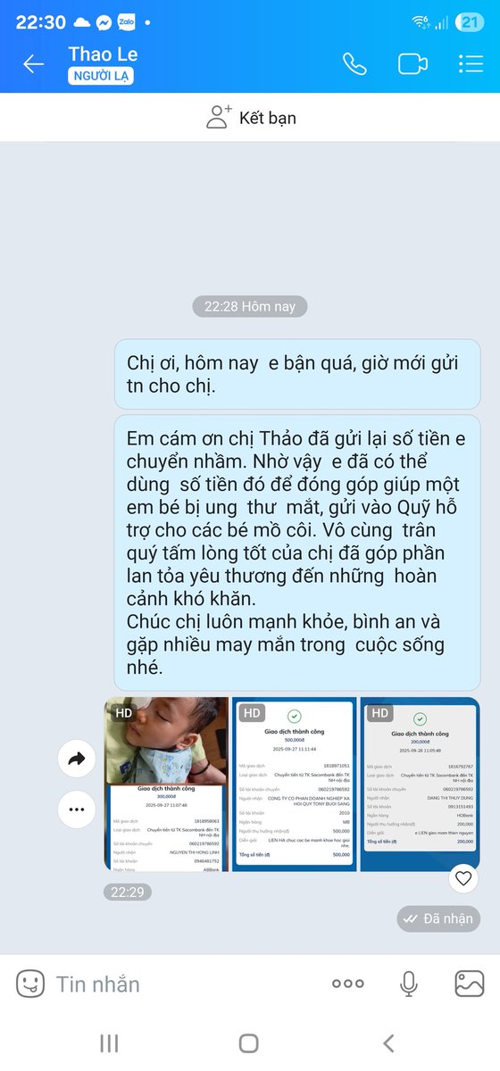 LienHa2605's tweet photo. Mình ck nhầm vô stk người lạ,và thật may mắn đã gặp dc người tử tế,c đã gửi lại. Mình dùng số tiền đó giúp đỡ những  hoàn cảnh kém may mắn. Trên đời này vẫn còn nhiều người tốt,chính những tấm lòng như vậy khiến cuộc sống thêm ấm áp &amp; đầy yêu thương. https://t.co/2mR3QgGFQ2