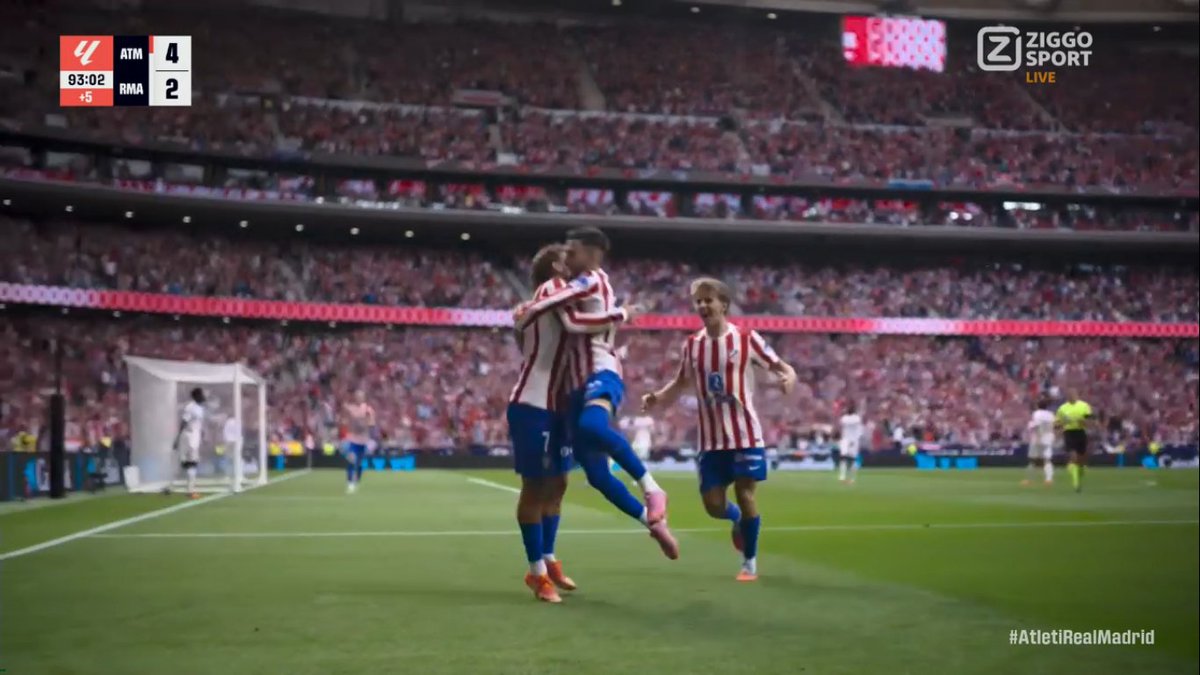 KalshiFC's tweet photo. 5-2 ATLETICO MADRID!!!!!!!!!!!!!!

ITS FIVE!!!!!!!!!!! FIVE !!!!!!!!!!!!! WHAT A GAME!!!!!!!!!!!!! ATLETICO HAVE SCORED FIVE GOALS IN THE DERBY!!!!!!!!!!!!!!! GRIEZMANN WITH THE GOAL!!!!!!!!!!!! https://t.co/V0PaFCc7sX