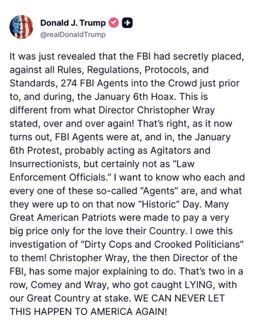 Nancy Pelosi staged J6 with the help of the corrupt FBI.