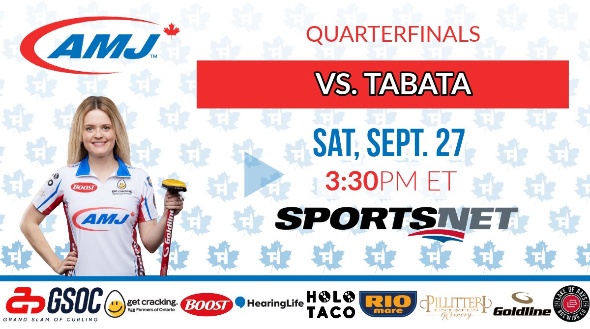 Locked in playoff mode🔒

QUARTERFINALS | AMJ MASTERS GRAND SLAM
📆 Saturday, September 27
⏰ 3:30 pm ET
🆚Tabata

🔗Watch LIVE on Sportsnet and catch all of the action!
