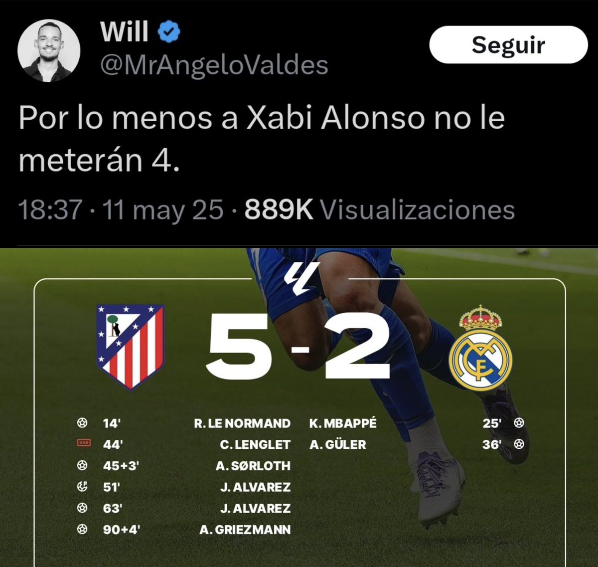 HoyEnDeportes4's tweet image. Es verdad, porque le han metido 5.