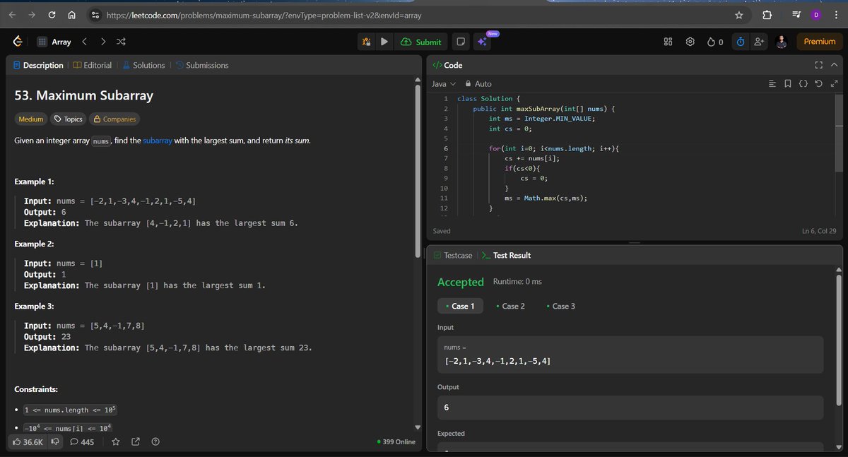 Dhananjay_R_26's tweet image. Day 56 of #CodeWithConsistency
Today is revision day for #DSA Revised-
✅Arrays
✅Sorting Algorithms
✅2-D Array
✅Strings
- Also solved questions on Leetcode
And learned : basics of Python, Type conversion, loops, and did one mini project using python
#Java #Python #development