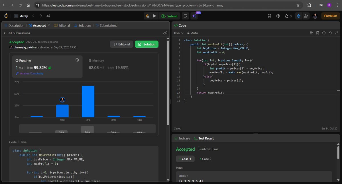 Dhananjay_R_26's tweet image. Day 56 of #CodeWithConsistency
Today is revision day for #DSA Revised-
✅Arrays
✅Sorting Algorithms
✅2-D Array
✅Strings
- Also solved questions on Leetcode
And learned : basics of Python, Type conversion, loops, and did one mini project using python
#Java #Python #development