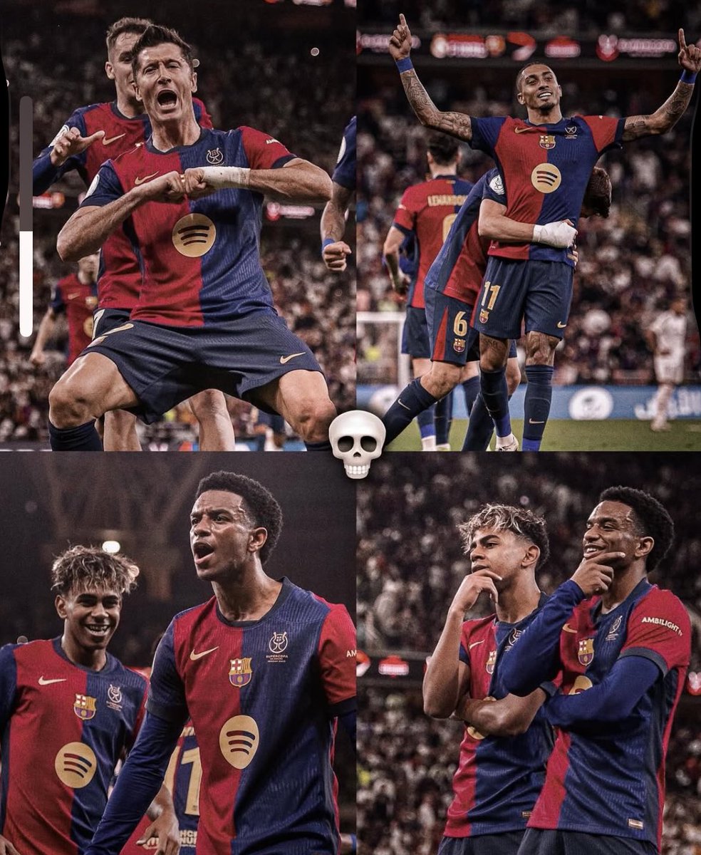 ReshadFCB's tweet image. Throwback ⭐️🌪️

🗓️ January, 2025 
🏆 Spanish Supercup Final 
🆚 Real Madrid 
🌪️ 5-2 (Lamine, Lewy, Raphinha x2, Balde)