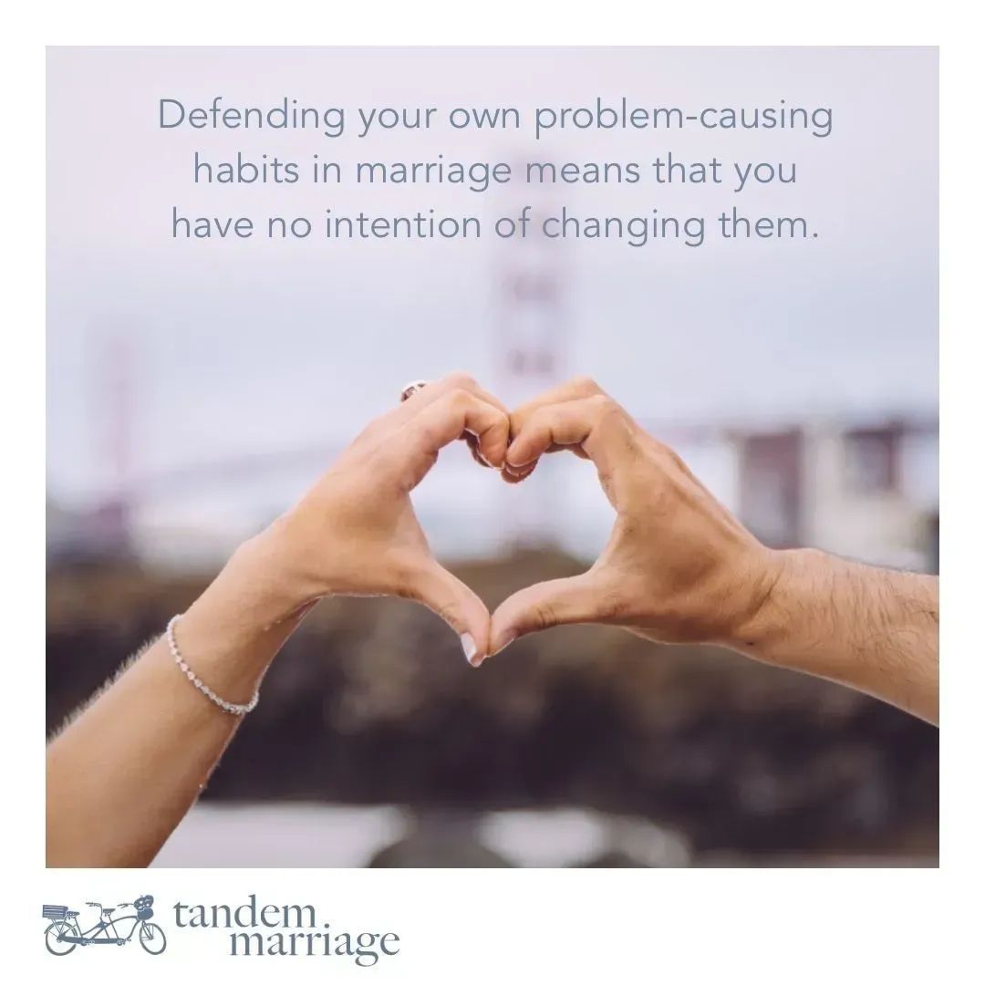 TandemMarriage's tweet photo. Defending your own problem-causing habits in marriage means that you have no intention of changing them.
Stop looking at the speck in your spouseβs eye and start dealing with the plank in yours.
Matt 7:3-5
#MarriageGoals #TeamUs #OwnYourStuff https://t.co/oA76KjuCoj