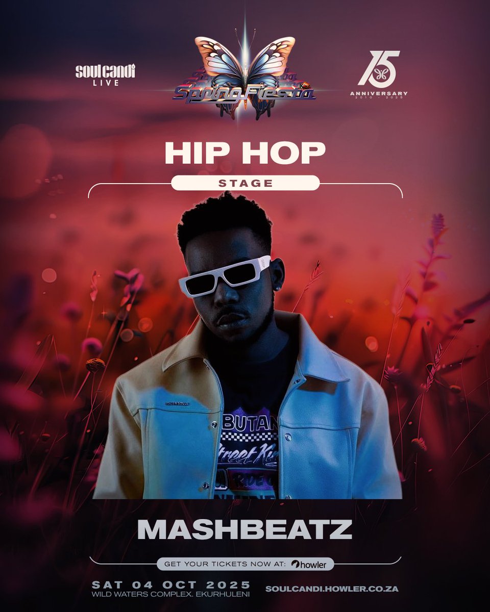 SpringFiestaSA's tweet image. We're turning up the heat on the Hip Hop stage with @MashBeatz_  &amp;amp; @WordzThaPrince this Spring Fiesta.🎵🦋🔥

🎟 Tickets: springfiesta.co.za