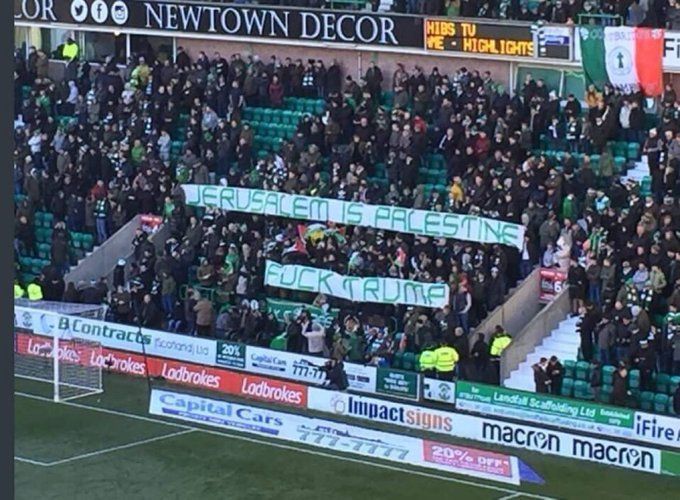 InsiderWorld_1's tweet photo. "Jerusalem is Palestine. Fuck Trump"

Celtic FC, Scotland https://t.co/uMBxXhd7tc