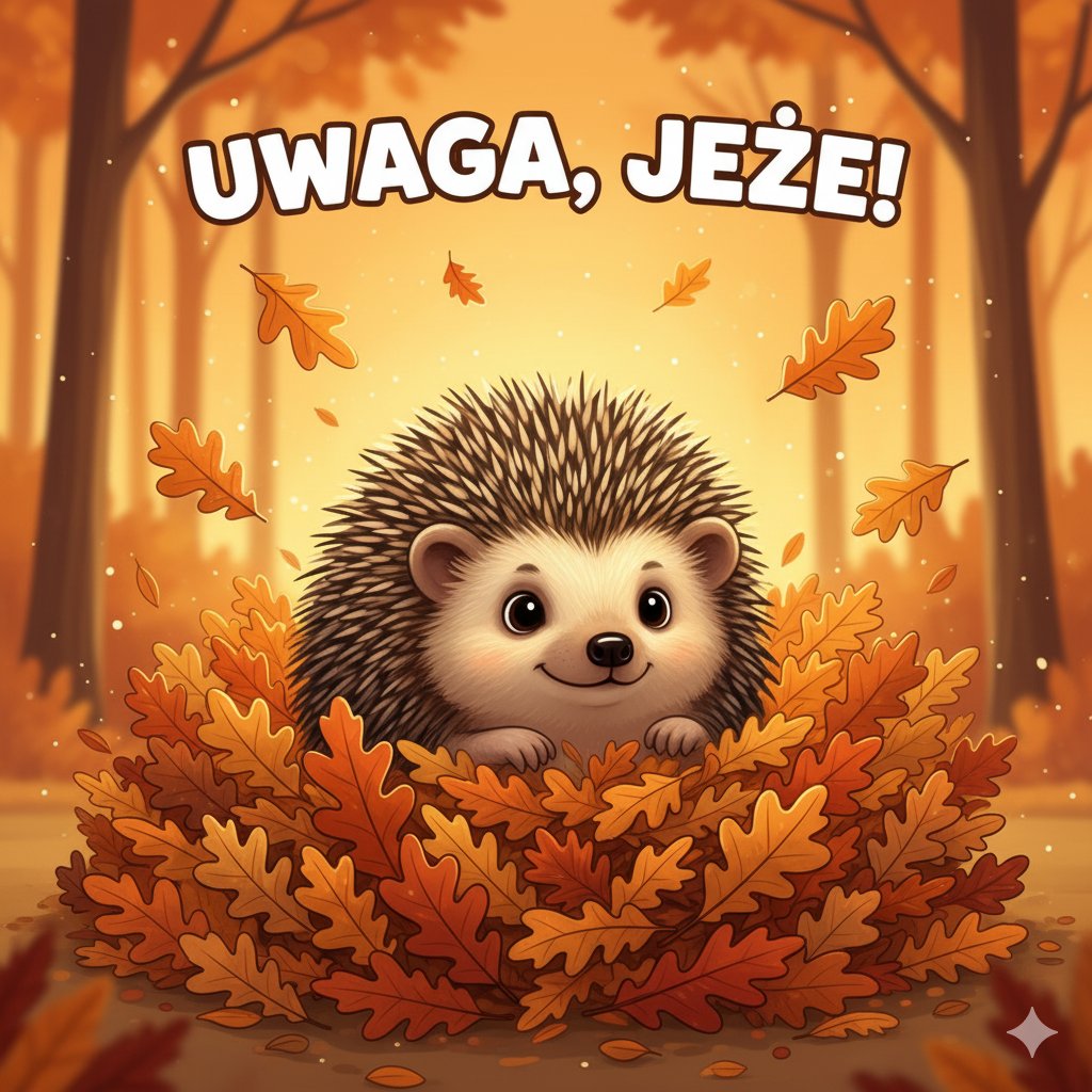Pamiętajcie, że jesień to czas, gdy jeże szukają schronienia na zimę w stertach liści! 🍂 Zanim zaczniesz jesienne porządki, upewnij się, że w Twoim ogrodzie nie ma małego lokatora. Uważajmy na jeże! 

#Jeże #JesiennePorządki #DbajmyOJeże