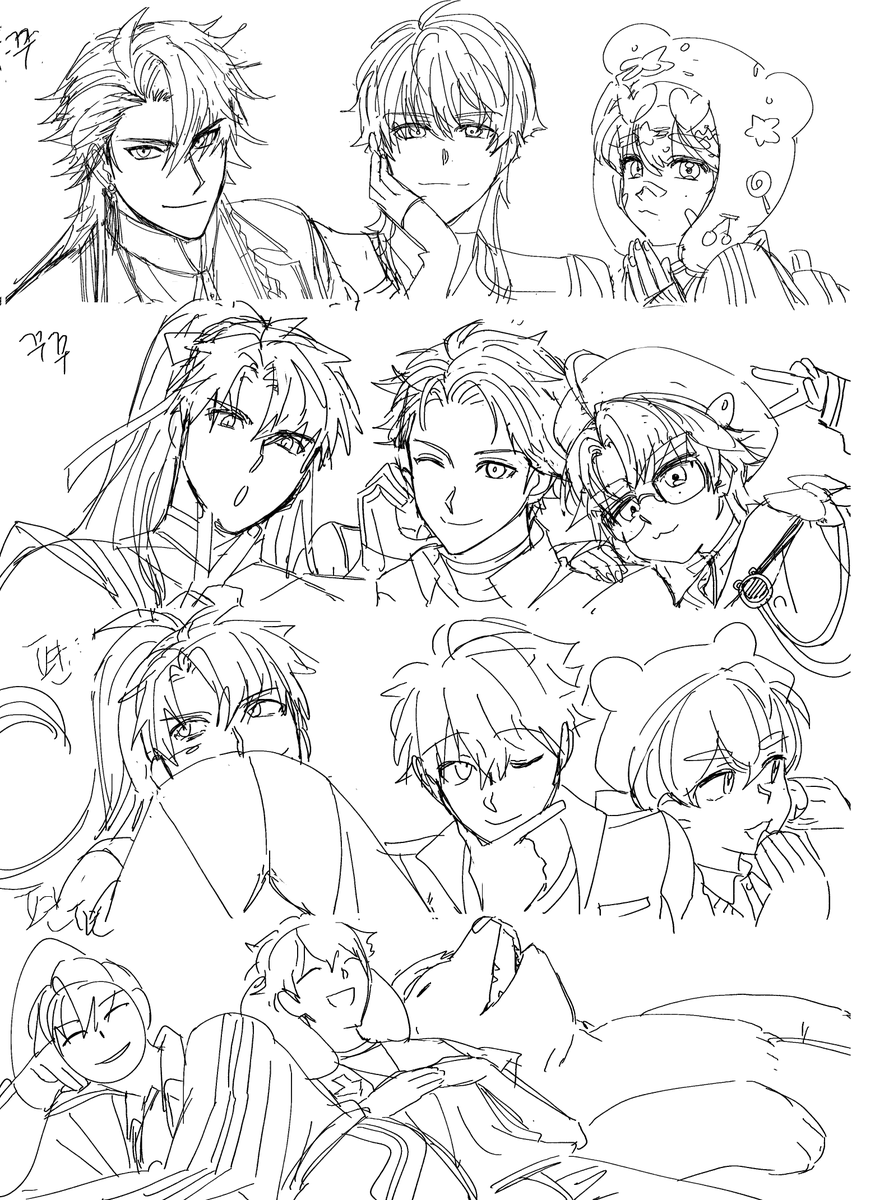 내친 김에 러프 전체 공개
웃기죠 뒤로갈수록 나도 편하게 그림