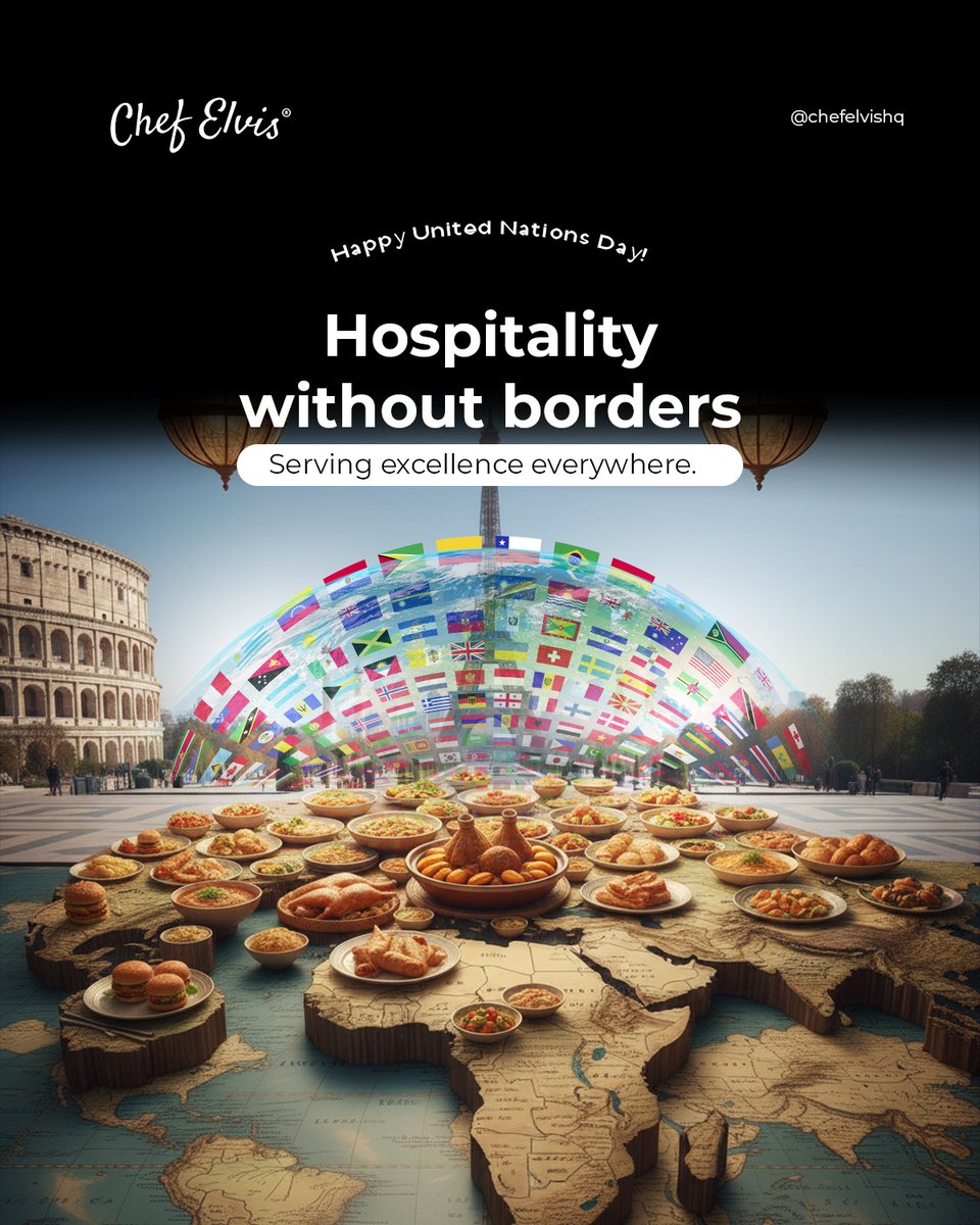 Hospitality without borders—serving excellence everywhere the world gathers. #UnitedNationsDay