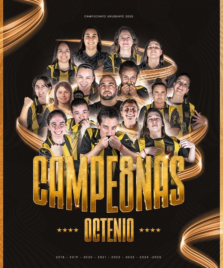 InfoCap_1891's tweet photo. 🚨🟡⚫️ FÚTBOL SALA FEMENINO LOGRÓ SU 8vo CAMPEONATO URUGUAYO CONSECUTIVO

El resultado?  Más a lo Peñarol imposible , 5️⃣ a 3 y DE ATRAS 💛🖤

A LO PEÑAROL 8️⃣🏆🏆🏆🏆🏆🏆🏆🏆

Felicidades @marcesolomita y todo el staff de @salacapfem https://t.co/FEj9lNRvoX