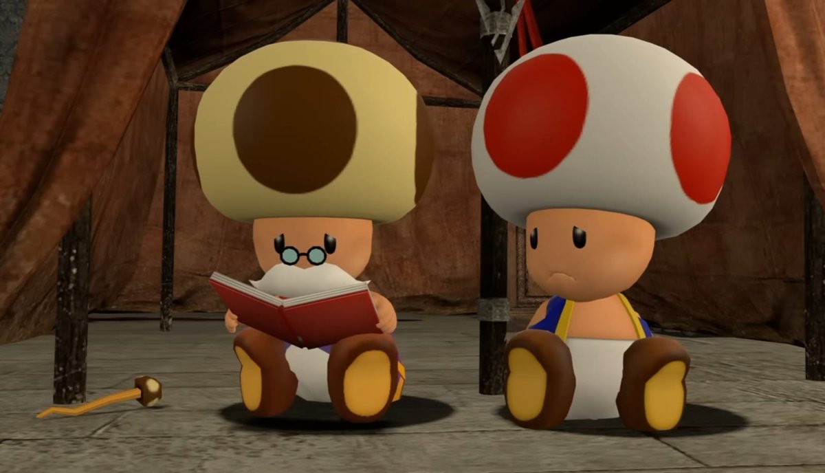 DiegoEduardoBe8's tweet image. Of all the Toads that have been living in the HOTEL BOB is Toadsworth the one who has had the worst time with the loss of Peach to the point of falling into depression with the Drink. (And to think that more than two years have already passed).
#SMG4 #Toadsworth