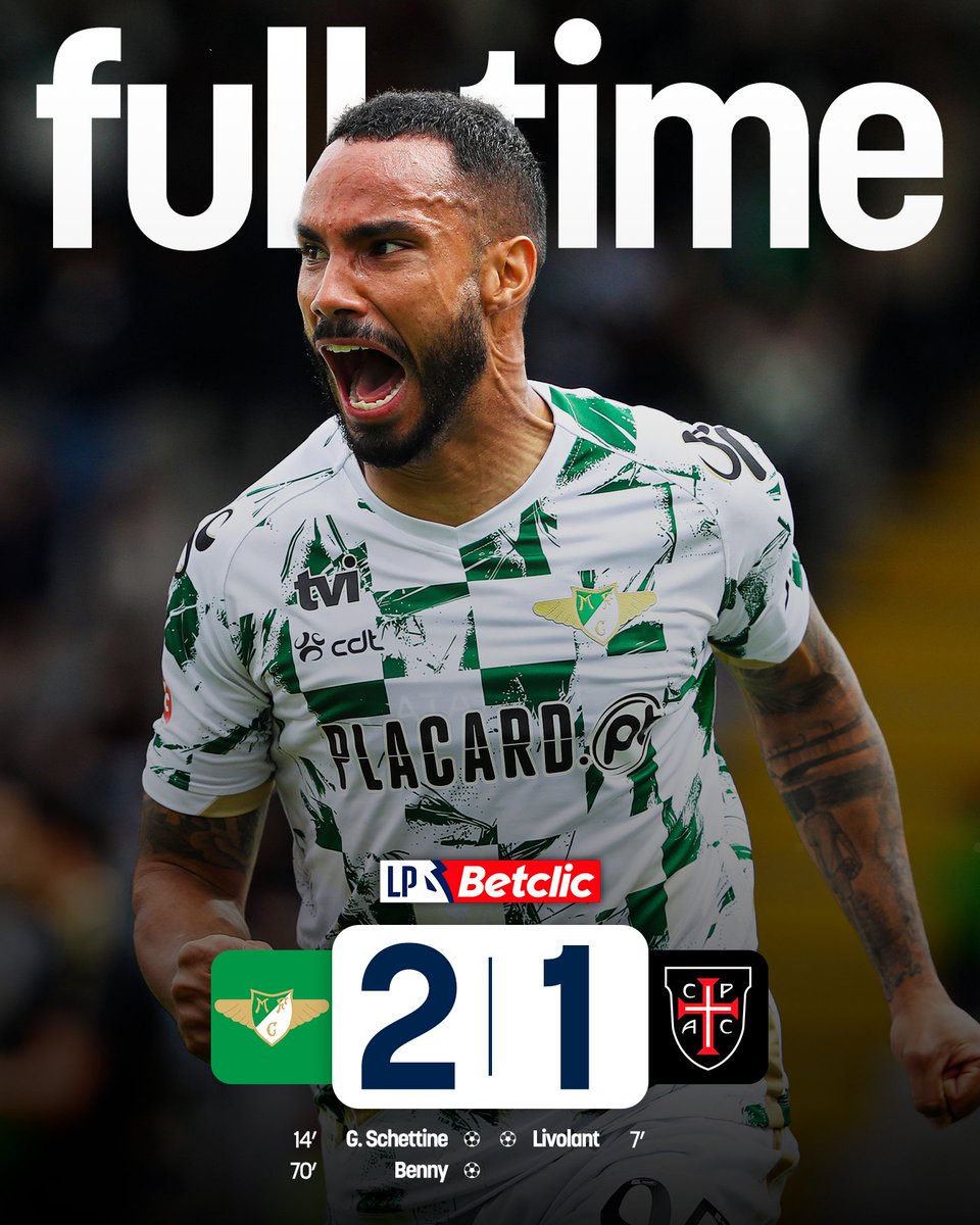 Benny pôs o selo final 💥 e entregou a carta 📬 com os 3 pontos aos adeptos cónegos. 

Moreirense FC segue invicto dentro de portas 🏡

Tempo útil ⏱️ 46.48%
Taxa de ocupação 🏟️ 30%