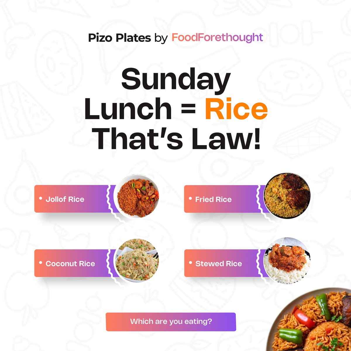 my_FoodFT's tweet photo. Sunday rice is the law! ☺️ Which one are you eating tomorrow? Remember, carbs are good only when eaten in moderation. Imagine the rice in your palm…does it fit? If it can’t fit in your palm then it’s probably too much! https://t.co/N55FaKjHo5