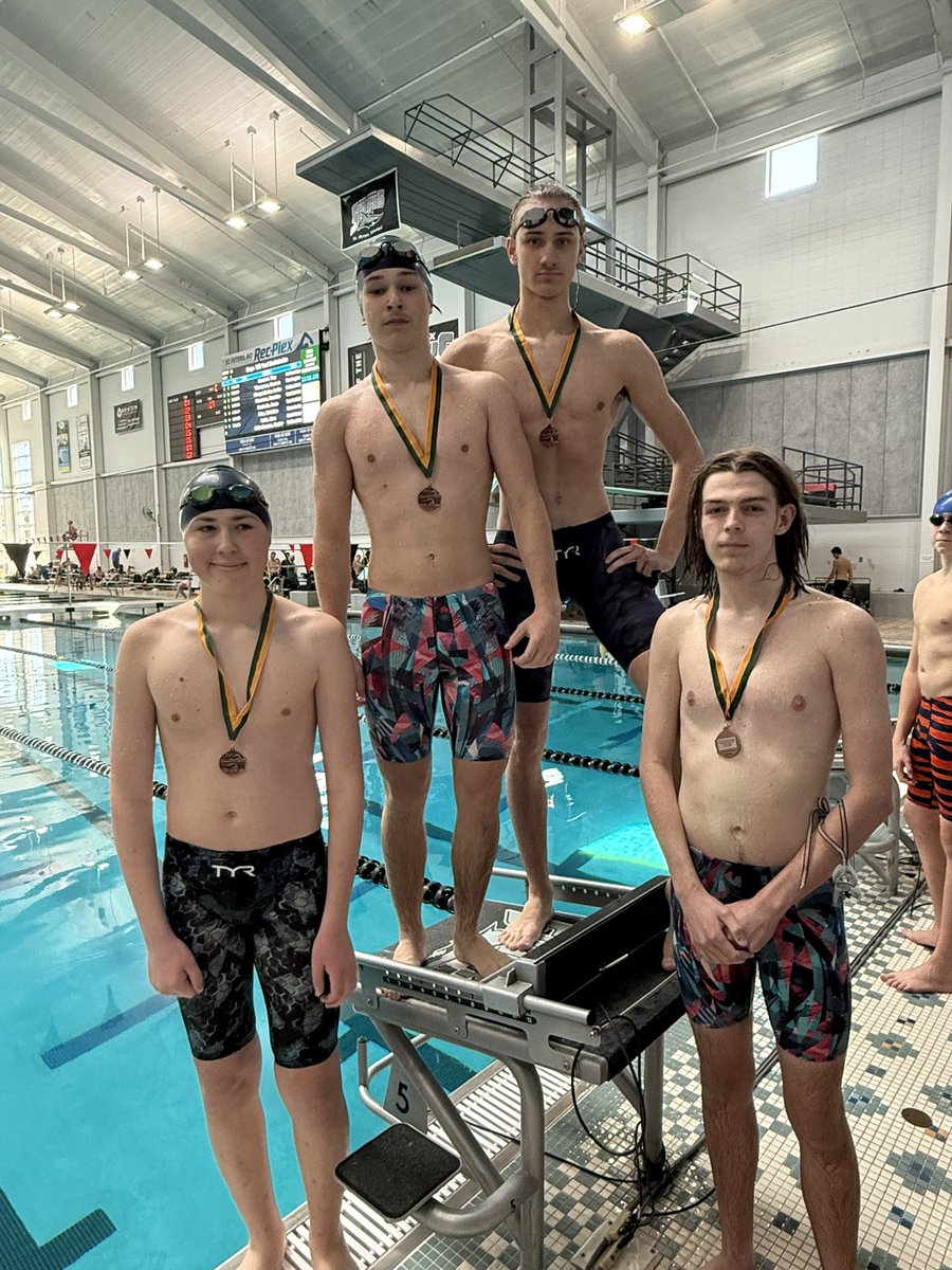 LibsSwimTeam's tweet image. Congratulations to the 200 Free Relay, on a 4th place finish at the FZN Invitational. Relay consist of Ryder Lewis, Grant White, Clayton Wagner, and Garrett Allen.